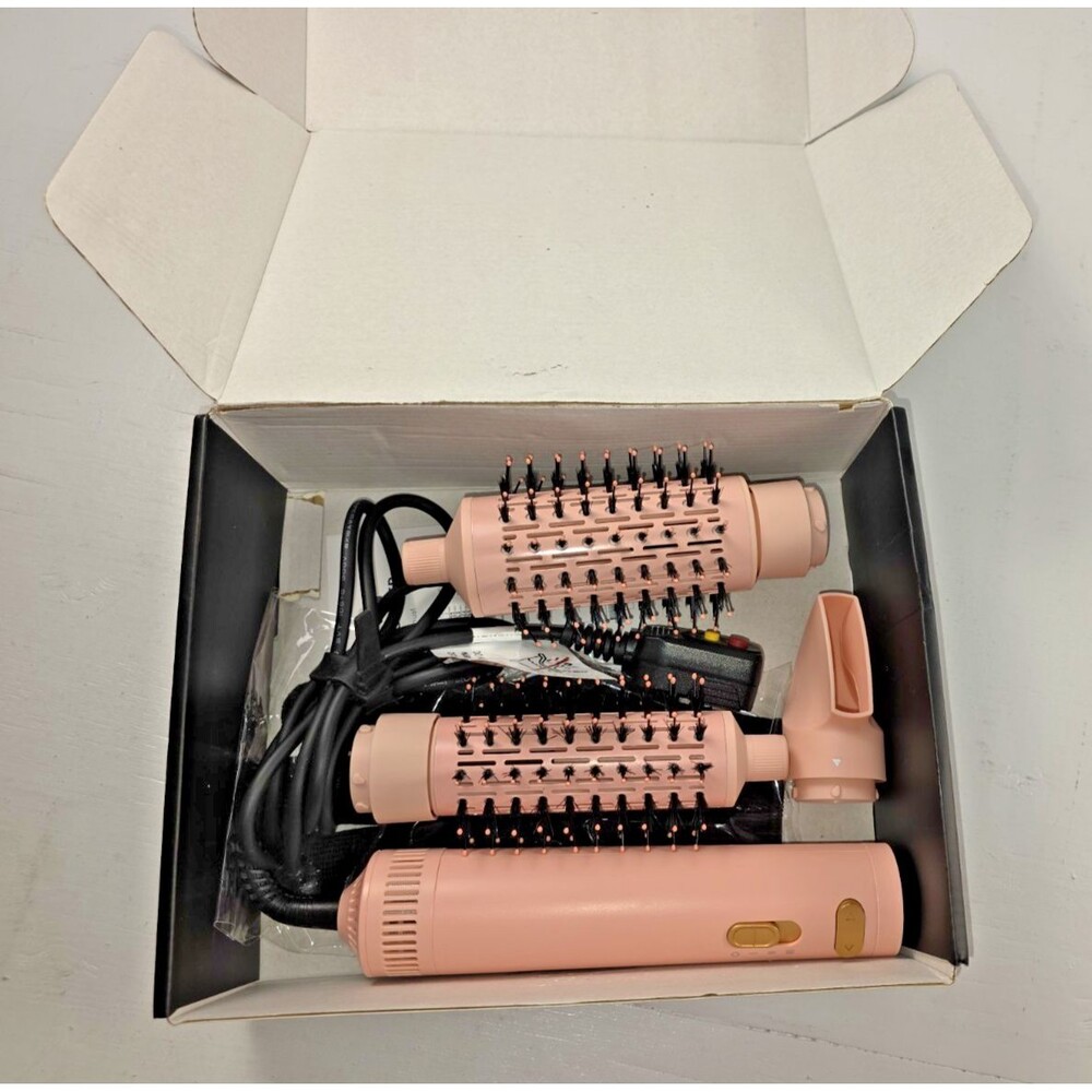 NIB -3 in 1 Rotating Hair Dryer Brush Spinning with Detachable Brush (2" & 1.5") - Picture 10 of 15